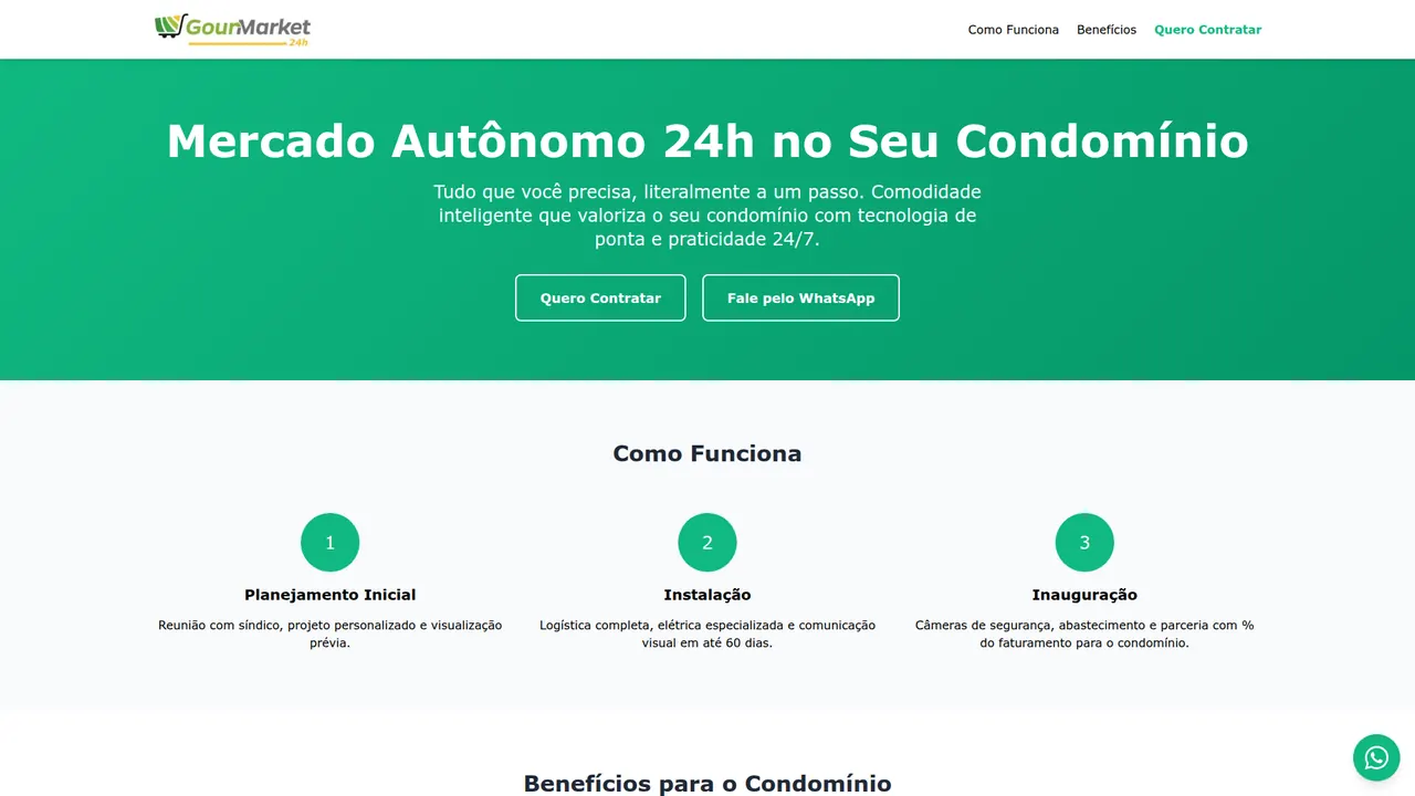 Tela do projeto Gourmarket