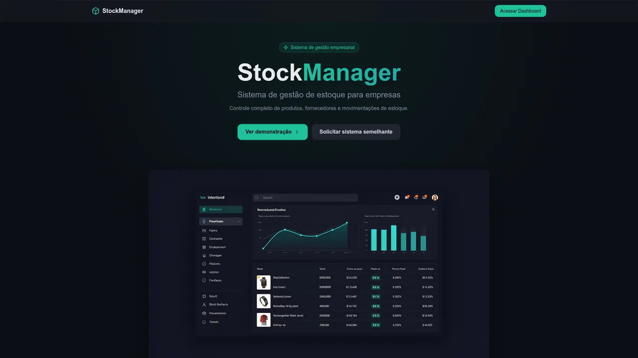 Tela do projeto Stock Manager